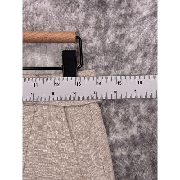 Reformation Pants 2 Womens Beige Folded Over Tapered Crop Leg Trouser - Picture 3 of 7